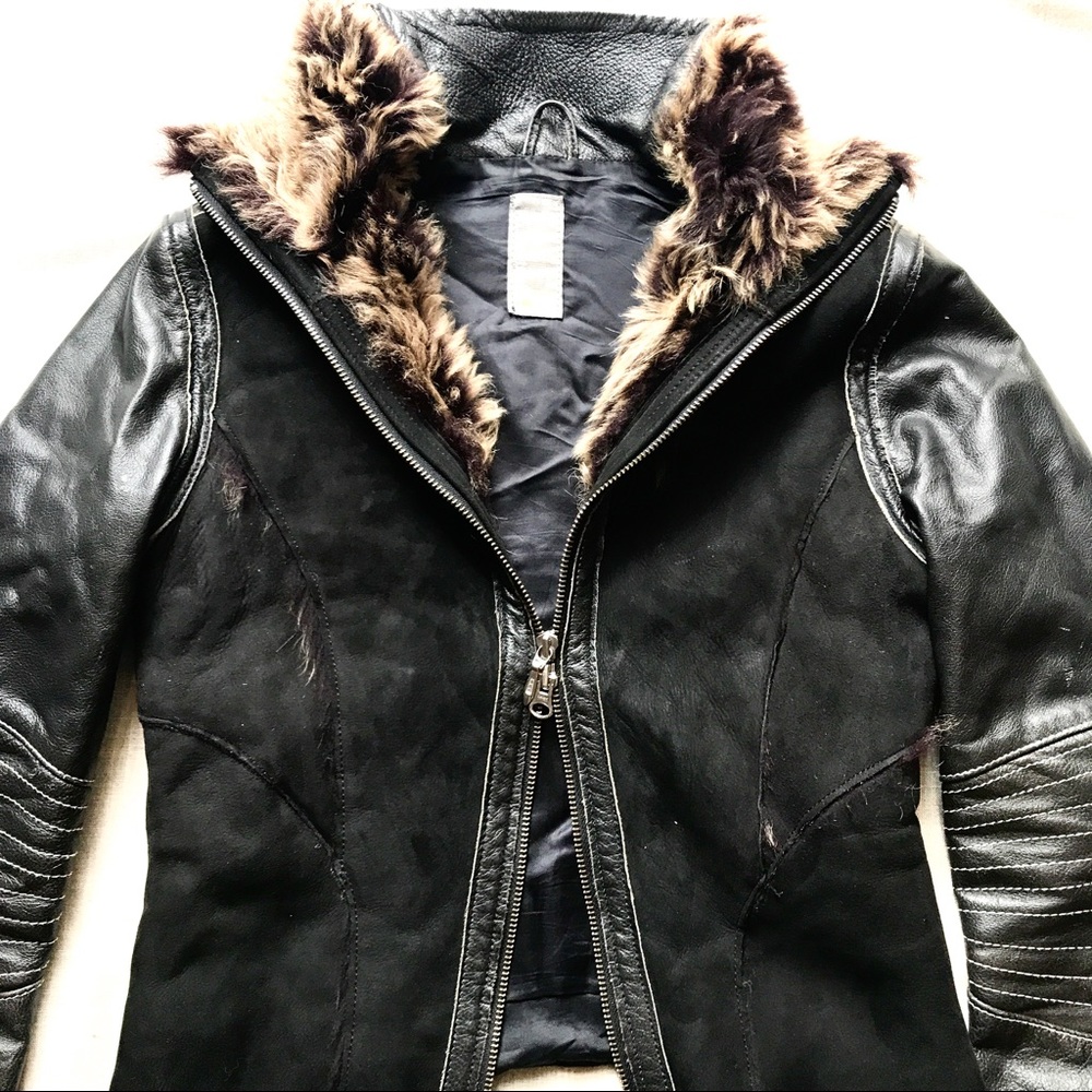 Y2K Firetrap Leather & Fur jacket - Picture 5 of 8